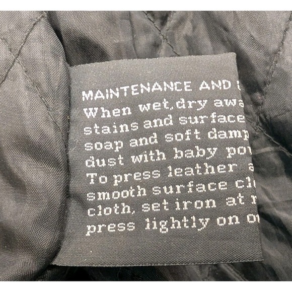 Cougar Leather Men's XL Coat Pockets Black Bomber Biker Jacket - Picture 6 of 11